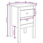 Bussandri Exclusive - Tables de chevet 2 pc 40x35x61,5 cm bois de pin massif blanc