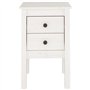 Bussandri Exclusive - Tables de chevet 2 pc 40x35x61,5 cm bois de pin massif blanc