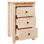 vidaXL Comodino 40x35x61,5 cm in Legno Massello di Pino