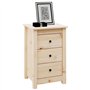 vidaXL Comodino 40x35x61,5 cm in Legno Massello di Pino