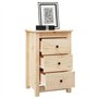 vidaXL Comodino 40x35x61,5 cm in Legno Massello di Pino