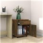 vidaXL Armadietto con Ruote Rovere Fumo 45x38x54 cm Legno Multistrato