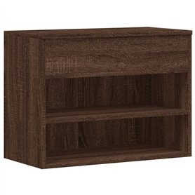 vidaXL Banc à Chaussures Armoire à Chaussures Meuble de Rangement Etagère de Rangement Couloir Chêne Marron 60x30x45 cm Bois d'I