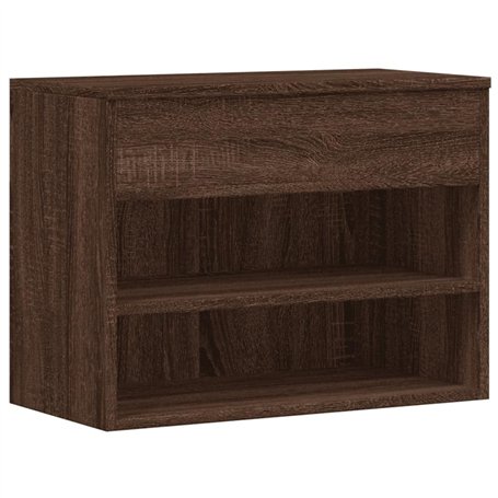 vidaXL Banc à Chaussures Armoire à Chaussures Meuble de Rangement Etagère de Rangement Couloir Chêne Marron 60x30x45 cm Bois d'I