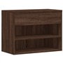 vidaXL Banc à Chaussures Armoire à Chaussures Meuble de Rangement Etagère de Rangement Couloir Chêne Marron 60x30x45 cm Bois d'I