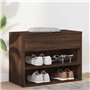 vidaXL Banc à Chaussures Armoire à Chaussures Meuble de Rangement Etagère de Rangement Couloir Chêne Marron 60x30x45 cm Bois d'I