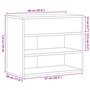 vidaXL Banc à Chaussures Armoire à Chaussures Meuble de Rangement Etagère de Rangement Couloir Chêne Marron 60x30x45 cm Bois d'I