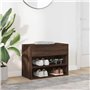 vidaXL Banc à Chaussures Armoire à Chaussures Meuble de Rangement Etagère de Rangement Couloir Chêne Marron 60x30x45 cm Bois d'I