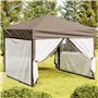 Tente de réception pliable avec parois Taupe 3x3 m