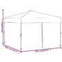 Tente de réception pliable avec parois Taupe 3x3 m