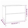vidaXL 2X Tables de Chevet Tables de Nuit Armoires de Chevet Armoires de Lit Meubles de Chambre à Coucher Chêne Fumé 40x30x30 cm