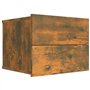 vidaXL 2X Tables de Chevet Tables de Nuit Armoires de Chevet Armoires de Lit Meubles de Chambre à Coucher Chêne Fumé 40x30x30 cm