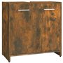 Armoire de bain Chêne fumé 60x33x60 cm Bois d'ingénierie