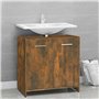 Armoire de bain Chêne fumé 60x33x60 cm Bois d'ingénierie