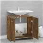 Armoire de bain Chêne fumé 60x33x60 cm Bois d'ingénierie