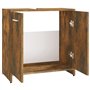Armoire de bain Chêne fumé 60x33x60 cm Bois d'ingénierie