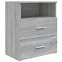 Comodino Grigio Sonoma 50x32x60 cm