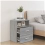 Comodino Grigio Sonoma 50x32x60 cm