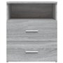 Comodino Grigio Sonoma 50x32x60 cm