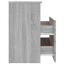 Comodino Grigio Sonoma 50x32x60 cm