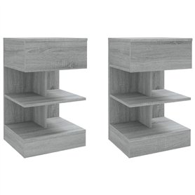 vidaXL Table de chevet - 2 pièces
