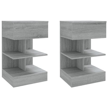 vidaXL Table de chevet - 2 pièces