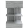vidaXL Table de chevet - 2 pièces, gris sonoma, bois d'ingénierie, style moderne, pour salon ou chambre à coucher, avec espace d