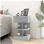 vidaXL Table de chevet - 2 pièces, gris sonoma, bois d'ingénierie, style moderne, pour salon ou chambre à coucher, avec espace d