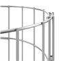 Lits surélevés circulaires en gabion 3 pièces en acier galvanisé Ø30 x 50 cm
