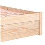 Cadre de lit Bois massif 90x200 cm