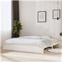 Cadre de lit sans matelas blanc bois massif 200x200 cm