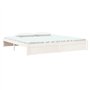 Cadre de lit sans matelas blanc bois massif 200x200 cm