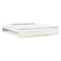 Cadre de lit sans matelas blanc bois massif 200x200 cm