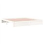 Cadre de lit sans matelas blanc bois massif 200x200 cm