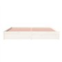 Cadre de lit sans matelas blanc bois massif 200x200 cm