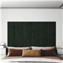 vidaXL 12x Panneaux Muraux Décoration Revêtement Mural Mur Décoratif Insonorisant Salon Chambre à Coucher Vert Foncé 30x30 cm Ve