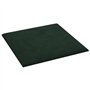 vidaXL 12x Panneaux Muraux Décoration Revêtement Mural Mur Décoratif Insonorisant Salon Chambre à Coucher Vert Foncé 30x30 cm Ve