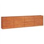 Jardinière surélevée rouillée en acier Corten 320 x 40 x 77 cm