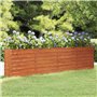 Jardinière surélevée rouillée en acier Corten 320 x 40 x 77 cm