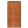 Jardinière surélevée rouillée en acier Corten 320 x 40 x 77 cm