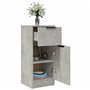 Buffet Gris béton 30x30x70 cm Bois d ingénierie