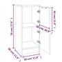 Revera Buffet noir 30 x 30 x 70 cm en bois multicouche
