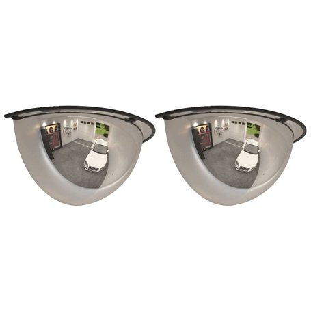 vidaXL Miroirs de Circulation en Demi-dôme 2 pcs Ø40 cm Acrylique