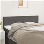 vidaXL Tête de lit 2 pièces en cuir synthétique Gris 72 x 5 x 78/88 cm