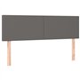 vidaXL Tête de lit 2 pièces en cuir synthétique Gris 72 x 5 x 78/88 cm