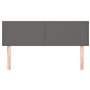 vidaXL Tête de lit 2 pièces en cuir synthétique Gris 72 x 5 x 78/88 cm