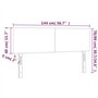 vidaXL Tête de lit 2 pièces en cuir synthétique Gris 72 x 5 x 78/88 cm