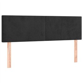 Têtes de lit 2 pcs Noir 72x5x78 88 cm Velours