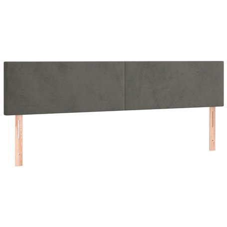 Têtes de lit 2 pcs Gris foncé 80x5x78 88 cm Velours