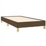Cadre de lit sans matelas marron foncé 100x200 cm tissu